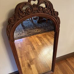 Walnut Frame Mirror 1920 ‘s