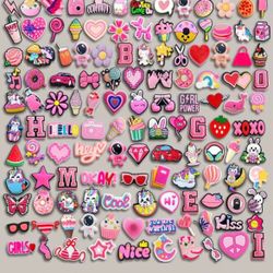  Flat Pink Mixed Package Series, Whale, Dessert, Unicorn, Cat, Butterfly, Starfish, Stationery, Detachable Washing, Pointe Fashion A