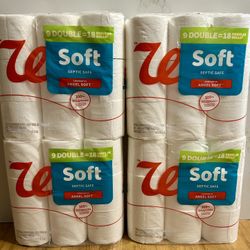 NEW 4 Packs Toilet Paper 9 Rolls All for $18