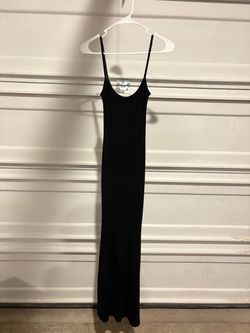 Black Maxi Slip Dress Spaghetti Strap small