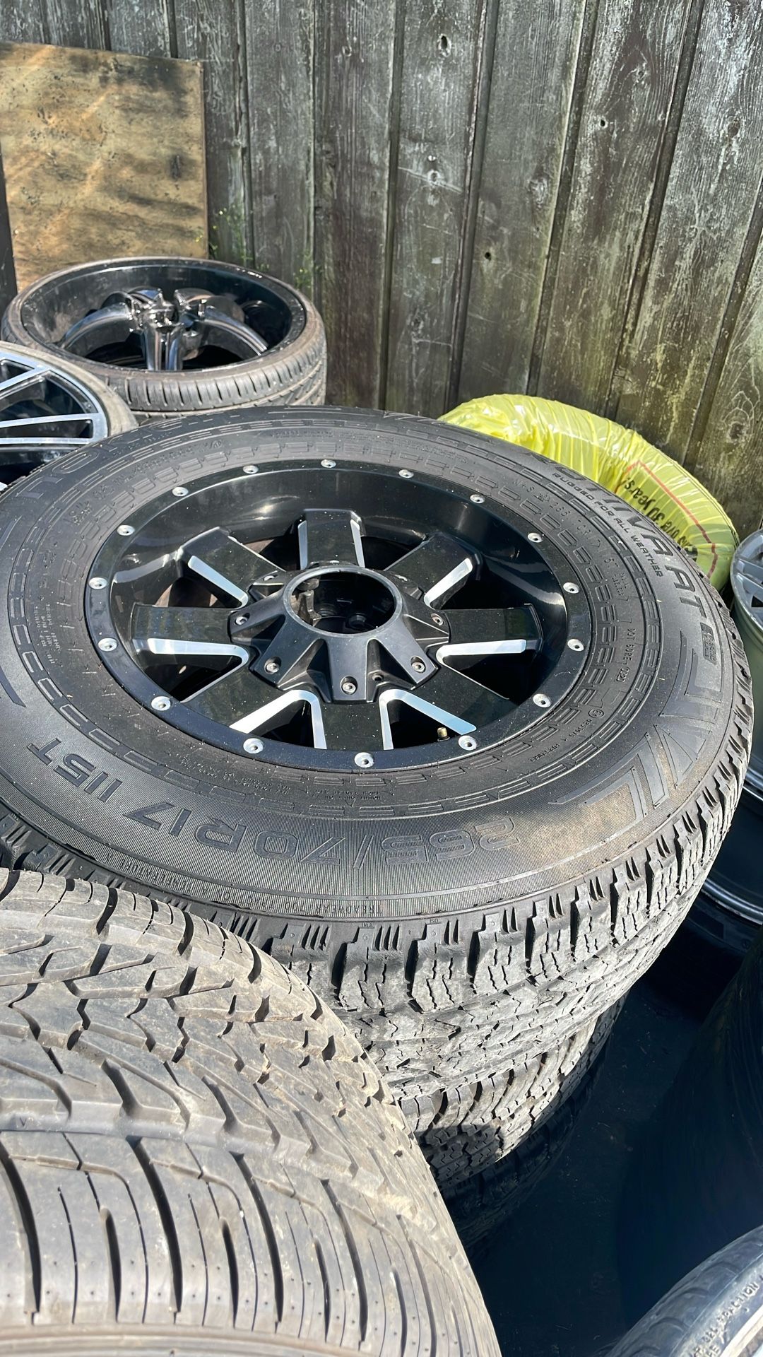 17” 265/70 Black Chrome Wheels