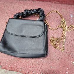 Women Black Shoulder Handbag Vintage Hobo Chain Cross body Bag
