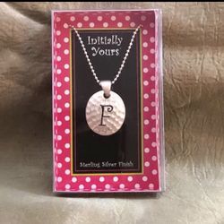 Initial Letter F Silver Plated Necklace 