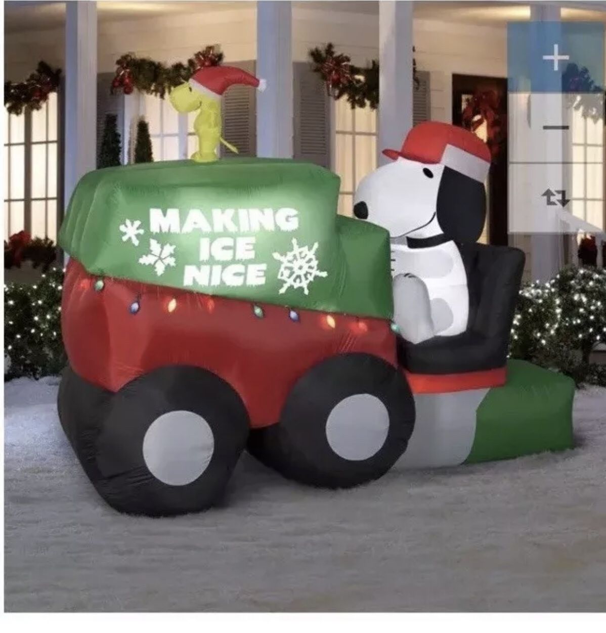 New in box Snoopy peanuts Woodstock hockey Zamboni making ice nice animated inflatable