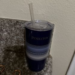 Pendleton Cup With Straw Used