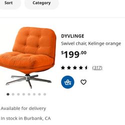 Orange Swivel Chair