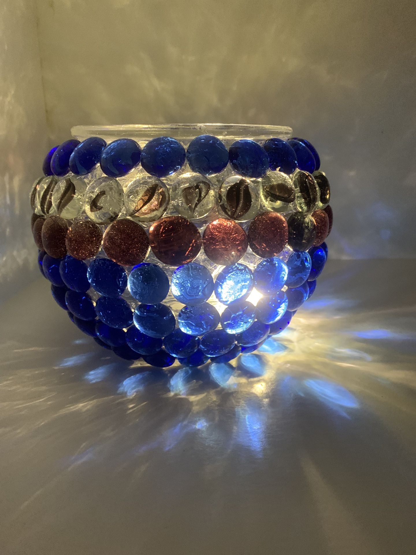 Handmade Mosaic Case W/lights