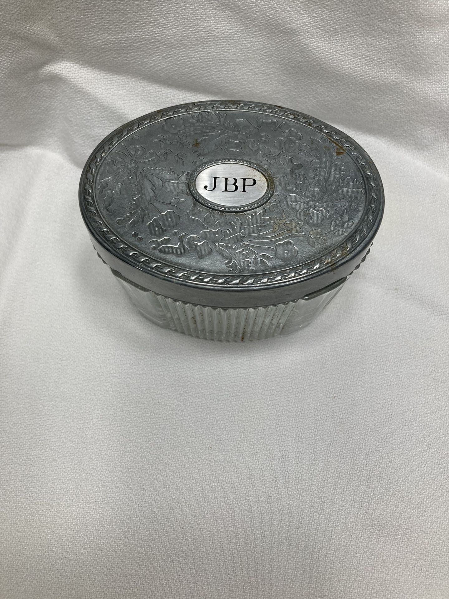 Monogramed Vanity Jar