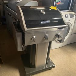 Bbq Grill Permastel 3 Burner Black X Cover 