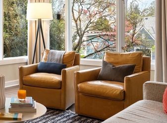 Swivel leather chairs