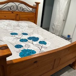 Queen bed with mattress