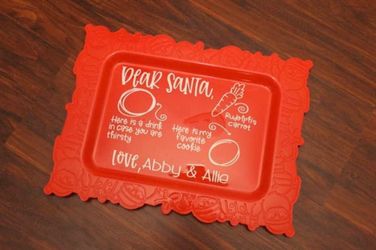 Santa cookie tray