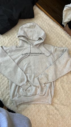 Light gray college hoodie