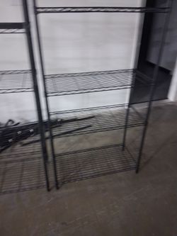 Black Wire Metal Shelving Unit