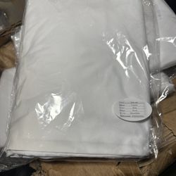 New 10 Pack Round Tablecloth White Round Tablecloth 90 Inch Table Cloths Washable Polyester Fabric Bulk Linen Tablecloths Table Cover for Parties Wedd