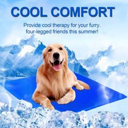 Orthopedic Memory Foam Pet Mat Bed Blue Pillow Mattress Dog Cat ❄️Fresh Fabric ❄️Cooling🧊 Effect Summer