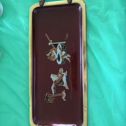 Vintage Judaica Jewish Sabbath Tray Judaism Hebrew Jerusalem Israel Shabbat