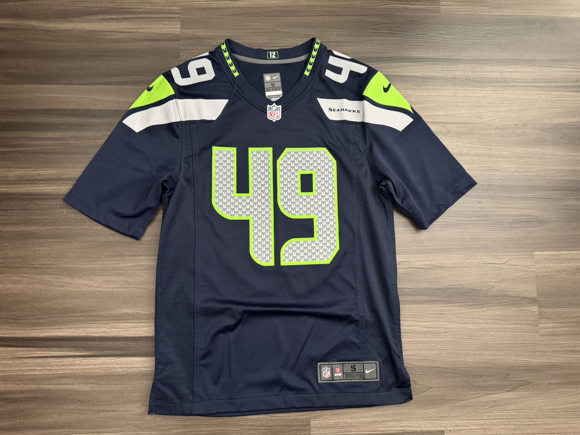 Nike Shaquem Griffin #49 Seattle Seahawks On Field Home Jersey Men’s Small