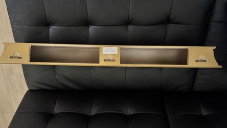 Long Wooden Wall Shelf with Clips