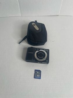 Canon Power Shot A1400 HD 5 x Optical Zoom Black Digital Camera Sd Card, Case