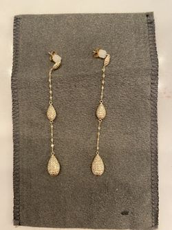 Drop Earrings 10k Yellow Gold Pure Gold