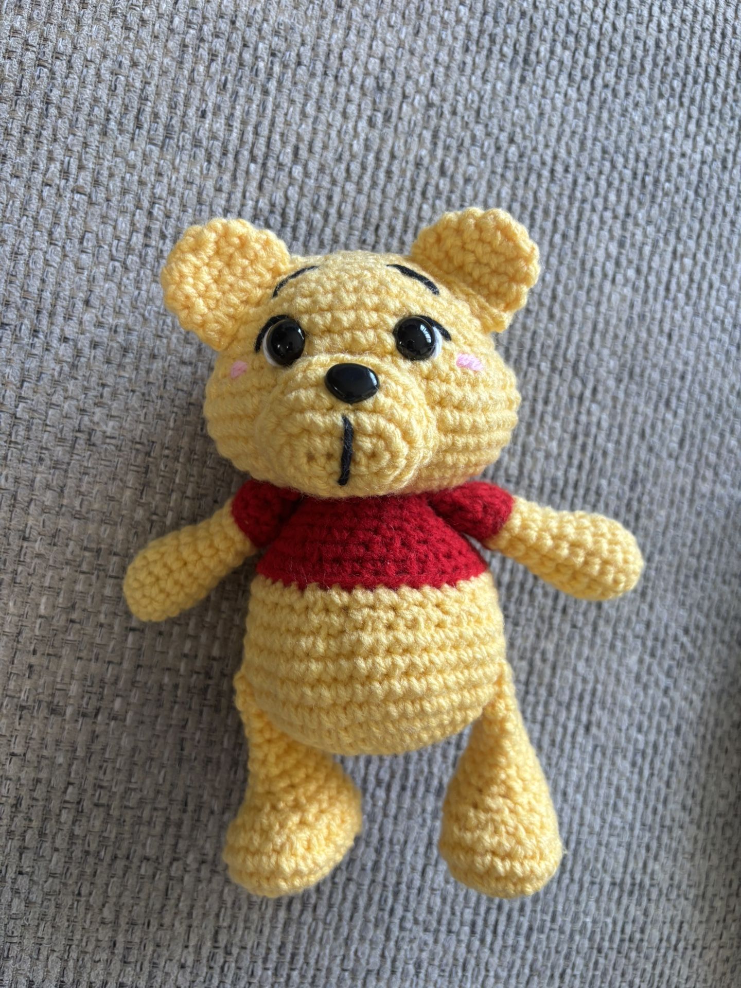 Winnie The Pooh Bear Inspired Hand Made Crocheted Stuffy