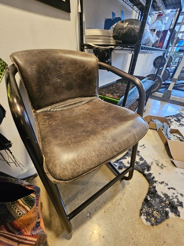 Vintage Leather Bar Stool