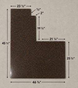 3 Brown Granite Remnant Pieces / Hearth or Countertop Pieces – Polished – Custom Sizes