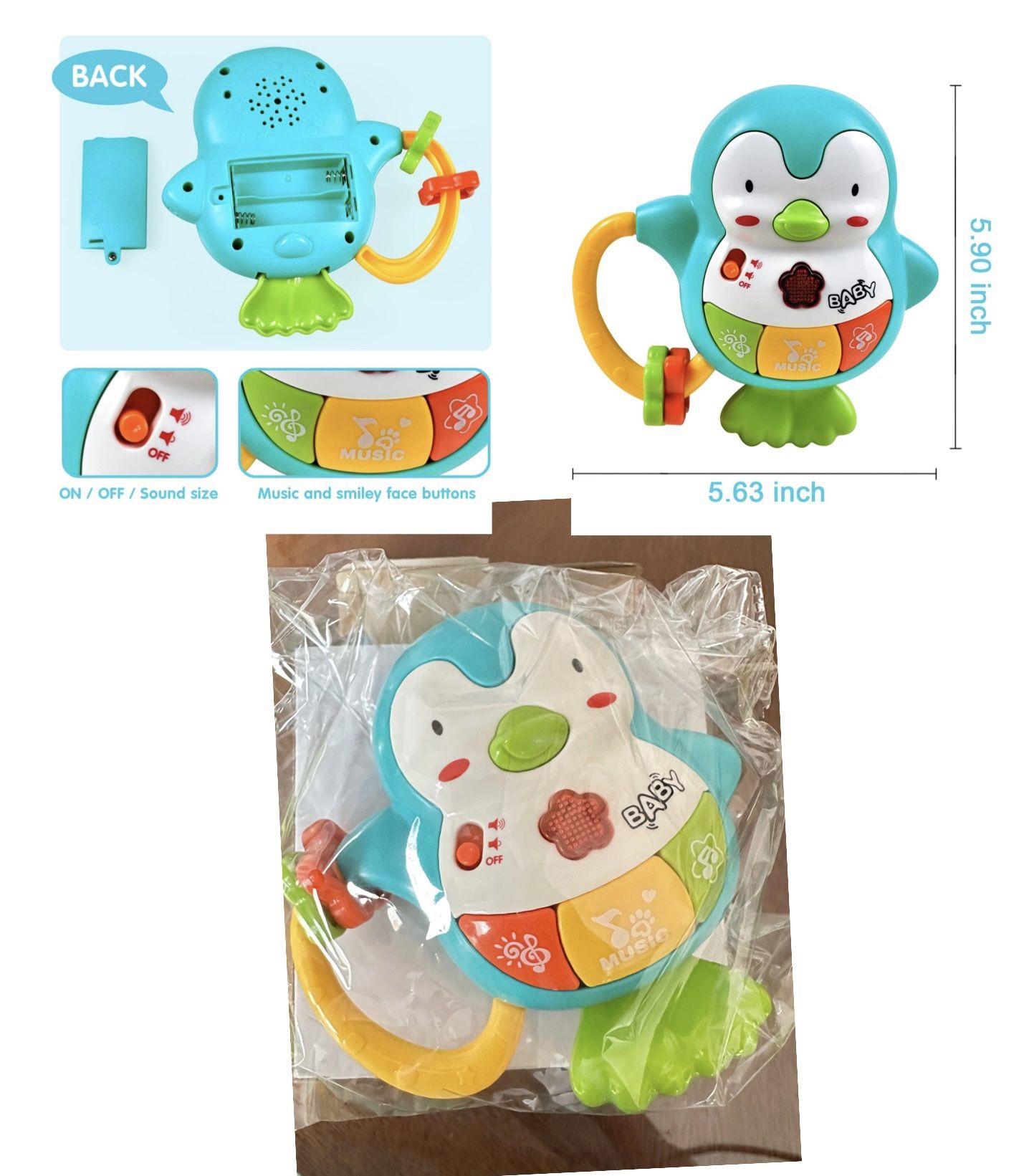 new Dahuniu Baby Rattle Toy, Take Along Tunes Musical Toy, Ages 3 Months +(cash & pick up only)