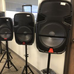 15 Inch Rechargeable Bluetooth Speaker/aux/fm/USB And SD Port/microphone For Karaoke/brand New!!