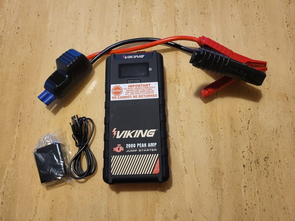 Viking 2000 Peak Amp Lithium-Ion Jump Starter and Power Bank