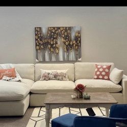 Elyza Linen 3-Piece LAF Chaise Sectional (sofa Loveseat Couch Option 