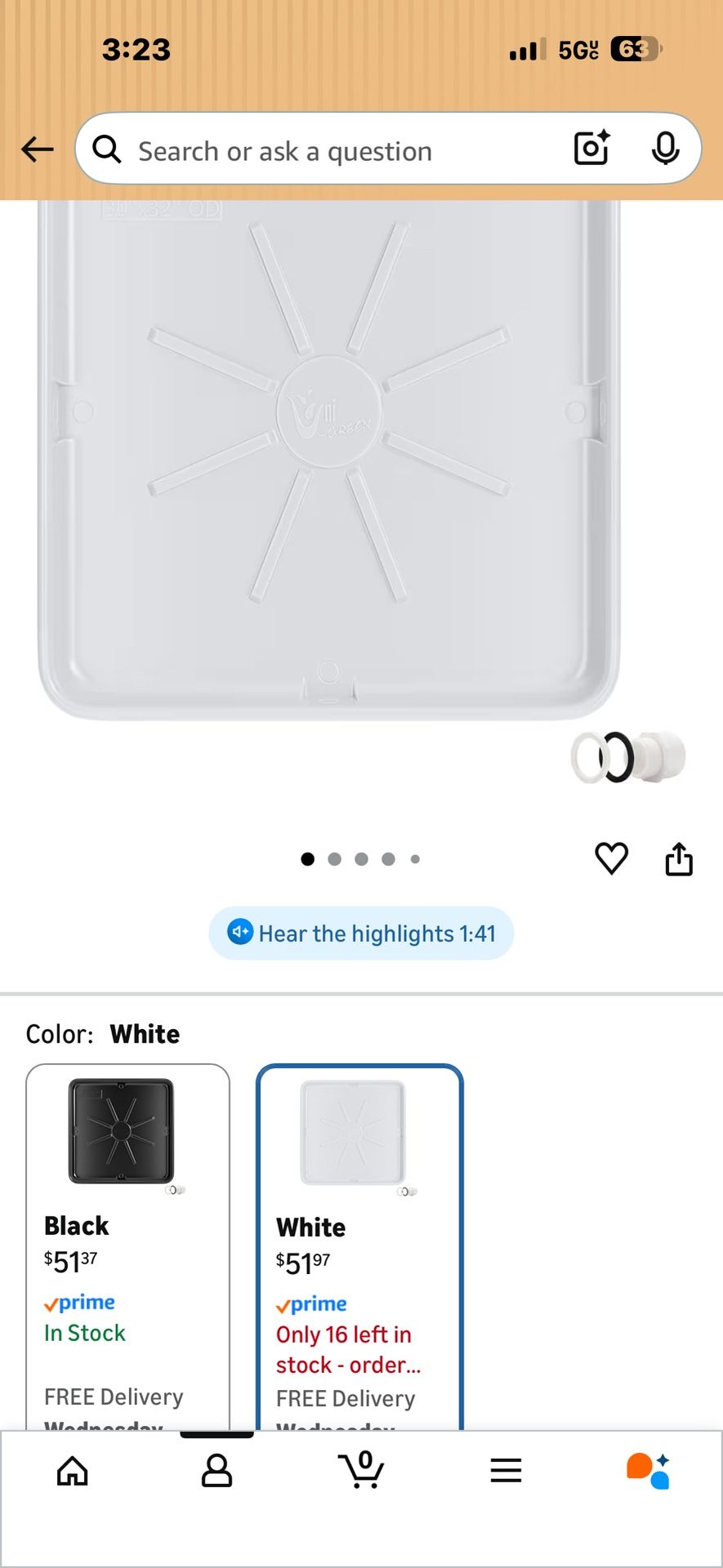 Washing machine pan