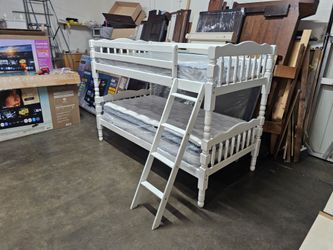 Twin Bunk Bed  and mattress