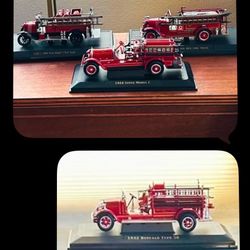 Vintage Diecast Fire Truck Models  Bundle - Set of 4