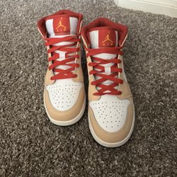 Light Curry Cardinal Red Jordan 1