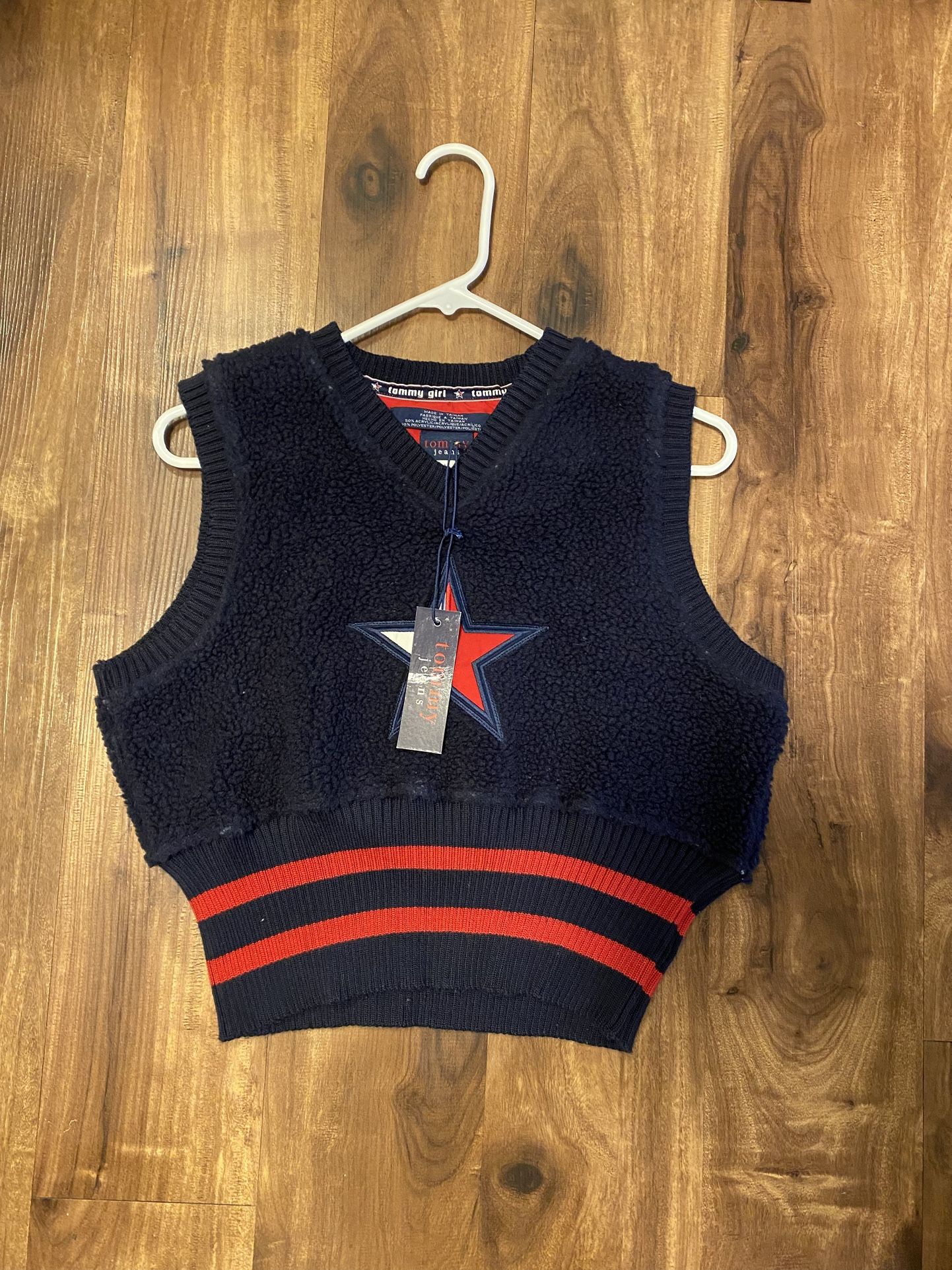 Brand New Womans Tommy Jeans/ Tommy Hilfiger brand Navy Blue Sweater Vest Up For Sale