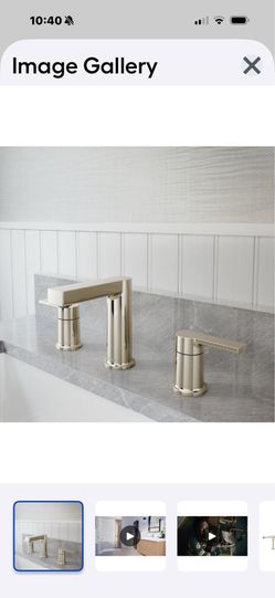 Moen Rinza Polished Nickel Widespread 2-Handle Water Sense High-Arc Residential Handle Bathroom sink Faucet with Drain