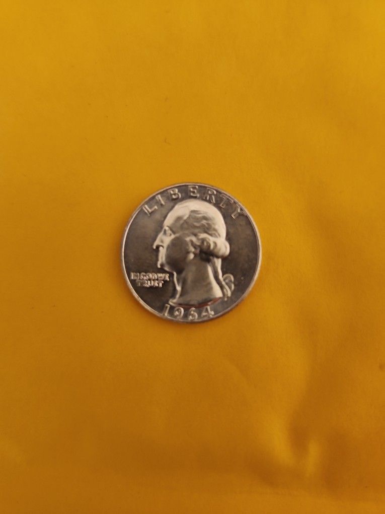 1964D 90% SILVER 25 CENTS BRILLIANT UNCIRCULATED