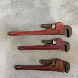Pipe wrench set 18” 14” 14”