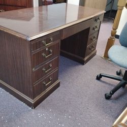 Real Nice Large Vintage The High Point Wooden Desk About 60 By 30 By 30 Inches 