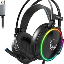 USB Wired Gaming Headset for PC
