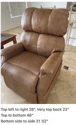 Lift Chair Leather Recliner With Remote Control 