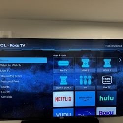 TCL ROKU 65 INCH TV WITH LED AND TV MOUNT 