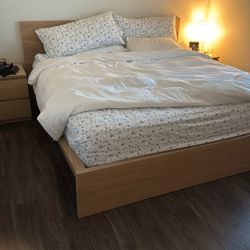 MALM IKEA KING SIZE BED FRAME