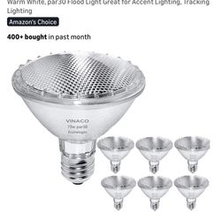 Vinaco Par30 Short Neck, 4Left PAR30 75W 120V Light Bulbs, Dimmable