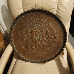 Iranian Plaque 22 Inches, Vintage. Over 60 Years Old