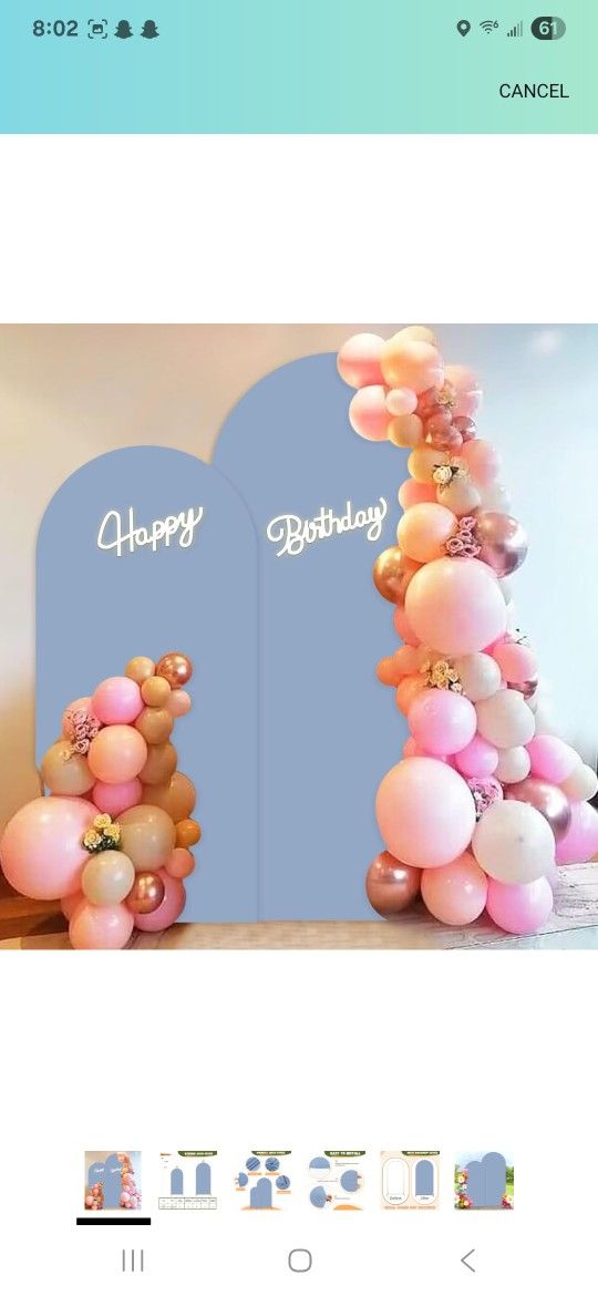 Wedding Arch Covers 7.2 and 6FT Dusty Blue Arch Cover Stretchy Backdrop Covers Arch Spandex Cover for Arch Stand Covers Set of 2 Arch Backdrop Cover f