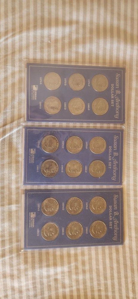 Susan B. Anthony U.S. Dollar Coins 1979-80 Uncirculated Set