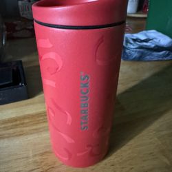 Cute New Red Starbucks Metal Cup With Red Bows 